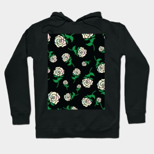 Rainbow Rose Hand Drawn Roses Pattern Hoodie